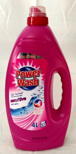 Prací gel Power Wash sensitive 4 l na jemné prádlo