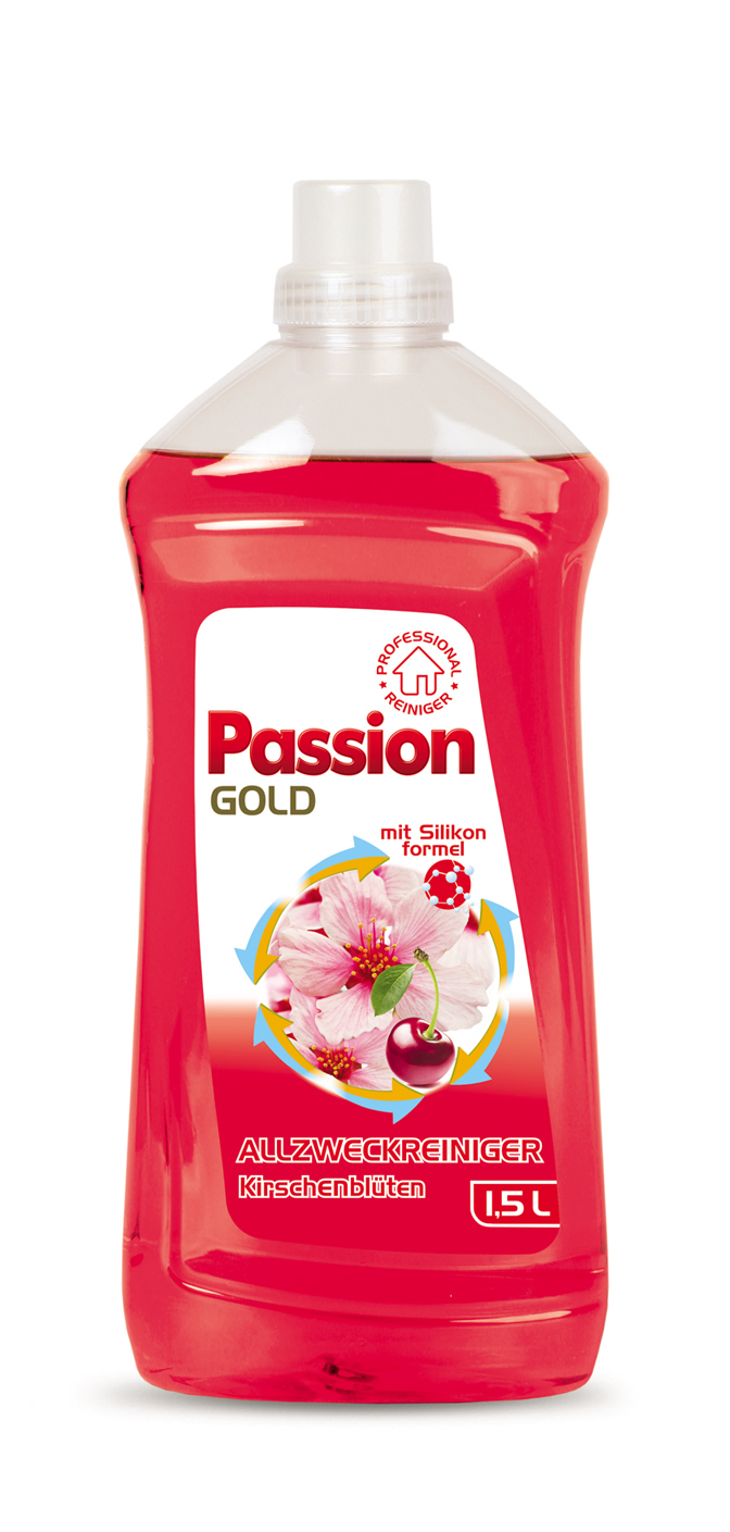 Passion Gold Allzweckreiniger Kirschenbluten mit Silikon Formel 1,5l